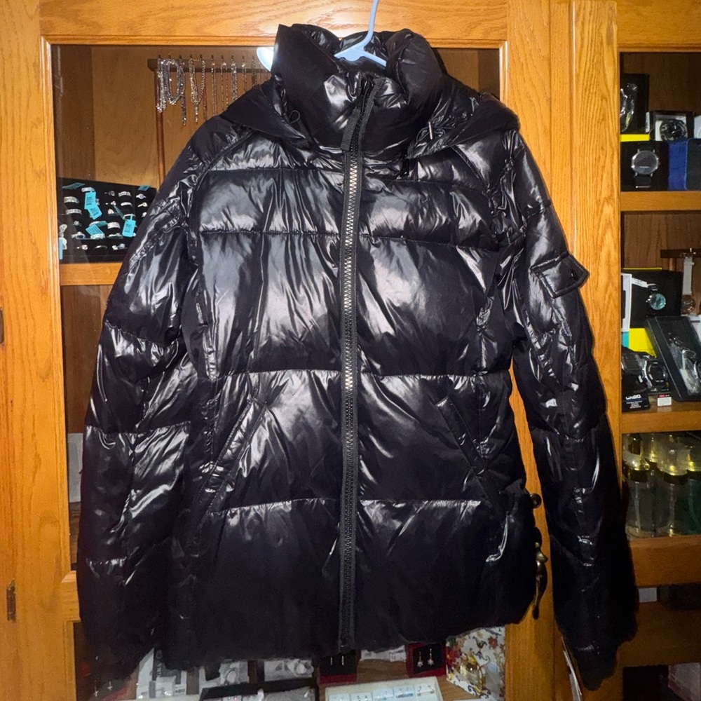 Glossy Black S13 Kylie Puffer Jacket